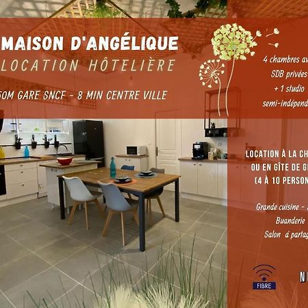 La Maison D'Angelique - Colocation Hoteliere A 150M Gare Tgv- Grande Cuisine Equipee & Salon - Fibre - Netflix Νιόρ Εξωτερικό φωτογραφία