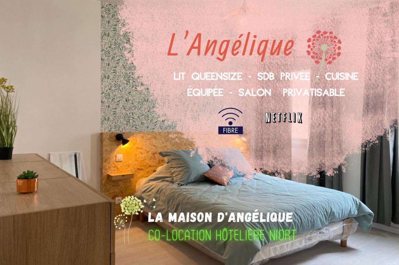 La Maison D'Angelique - Colocation Hoteliere A 150M Gare Tgv- Grande Cuisine Equipee & Salon - Fibre - Netflix Νιόρ Εξωτερικό φωτογραφία