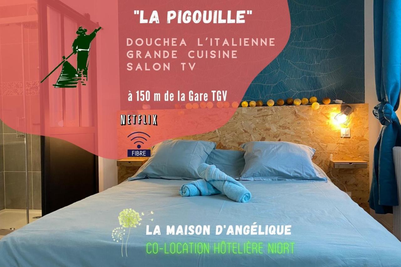 La Maison D'Angelique - Colocation Hoteliere A 150M Gare Tgv- Grande Cuisine Equipee & Salon - Fibre - Netflix Νιόρ Εξωτερικό φωτογραφία